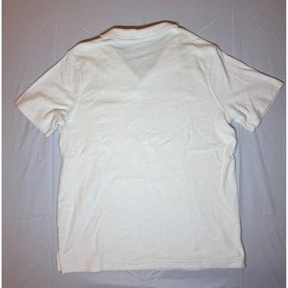 Goodfellow Textured Knit Short Sleeve Polo Shirt Beige Standard Fit Mens Large - Picture 4 of 4